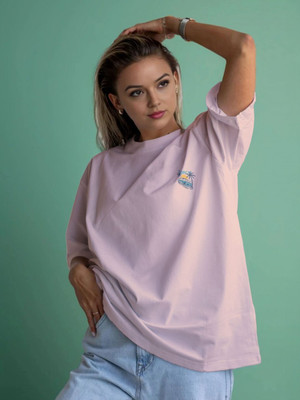 Moda Rapido Solid Women Round Neck Purple T-Shirt