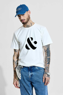sms creation Graphic Print Men Round Neck White T-Shirt