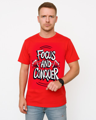 BU SHIRTS.COM Printed Men Round Neck Red T-Shirt