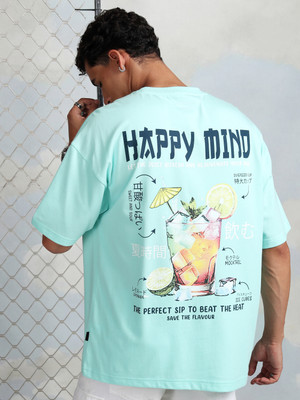 HIGHLANDER Printed Men Round Neck Green T-Shirt