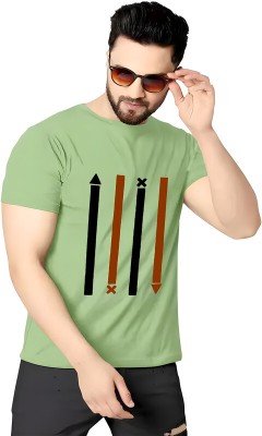Axter Printed Men Round Neck Green T-Shirt