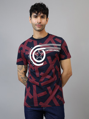 Free Authority Graphic Print Men Round Neck Multicolor T-Shirt