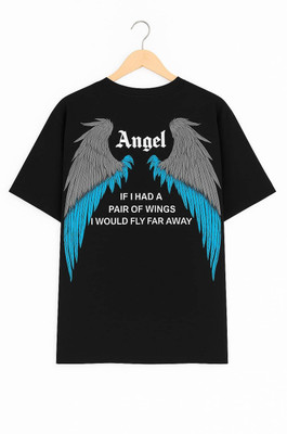 KASPY Printed Men Round Neck Black T-Shirt