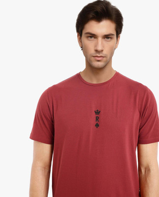 RARE RABBIT Graphic Print Men Crew Neck Red T-Shirt