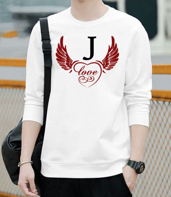 V DAS Printed, Typography Men Round Neck White T-Shirt