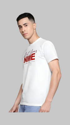 Royal Creations By Rv Typography Men Round Neck White T-Shirt