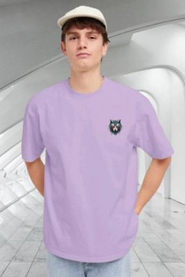 Dark Drive Printed Men Round Neck Purple T-Shirt