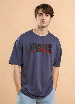 Smartees Printed Men Round Neck Blue T-Shirt