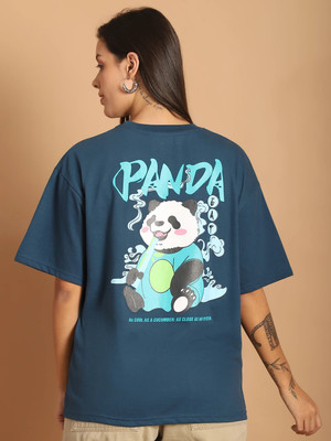 Roadster Solid Women Round Neck Blue T-Shirt