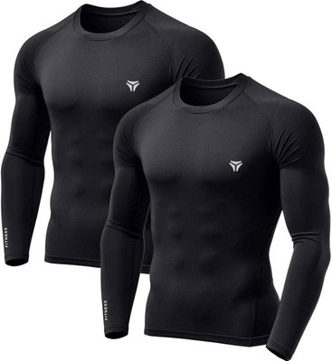 Kyk Solid Men Round Neck Black T-Shirt