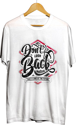 THE PRINT PLATTER Graphic Print Men Round Neck White T-Shirt
