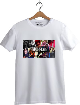 Think Tech Printed, Typography Men Round Neck Multicolor T-Shirt