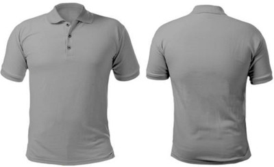 GoobyDooby Solid Men Polo Neck Grey T-Shirt