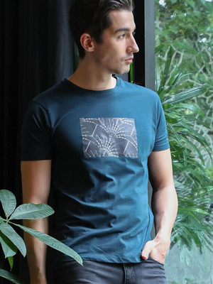 RARE RABBIT Printed Men Round Neck Green T-Shirt