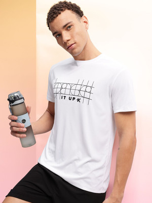 HRX by Hrithik Roshan Printed Men Round Neck White T-Shirt
