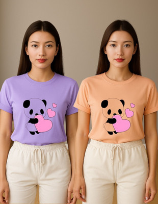 Berlin Graphic Print Women Round Neck Multicolor T-Shirt