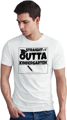 SeBLo Printed Men Round Neck White T-Shirt