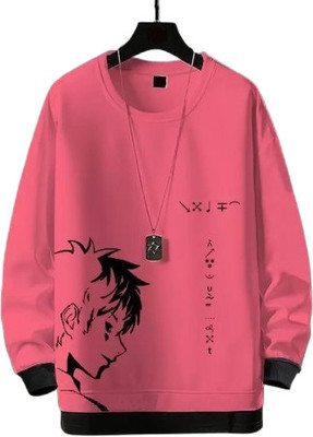 Bhadawar creations Graphic Print Men Round Neck Pink T-Shirt