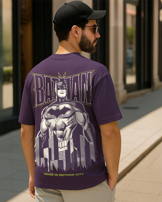 BEWAKOOF Graphic Print Men Round Neck Purple T-Shirt