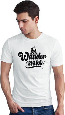 Seek Buy Love Printed Men Round Neck White T-Shirt
