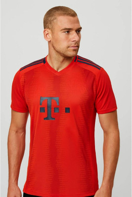 rjm Printed Men V Neck Red T-Shirt