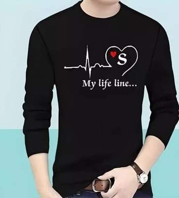 JSR Printed Men Round Neck Black T-Shirt