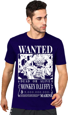 VIKCLIQUE Printed, Typography Men Round Neck Dark Blue T-Shirt