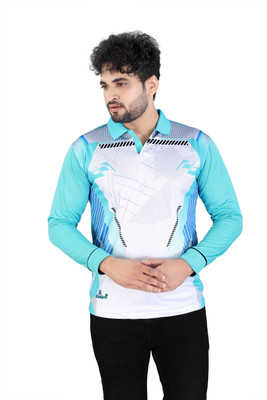 click n buy Solid Men Polo Neck Green T-Shirt