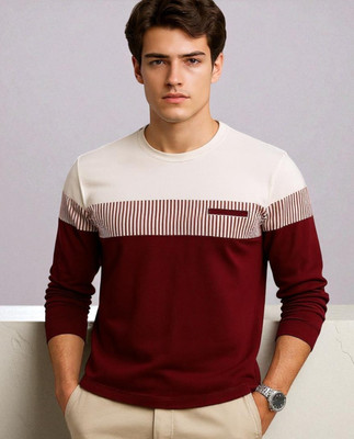 Boldrift Printed Men Round Neck Maroon T-Shirt