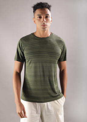 Force NXT Solid Men Round Neck Green T-Shirt