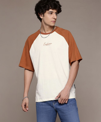Roadster Solid Men Round Neck White T-Shirt
