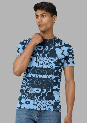 FTX Printed Men Round Neck Blue T-Shirt