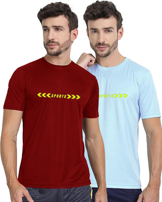 Diving deep Printed Men Round Neck Multicolor T-Shirt