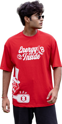 BLOOPERS Graphic Print Men Round Neck Red T-Shirt