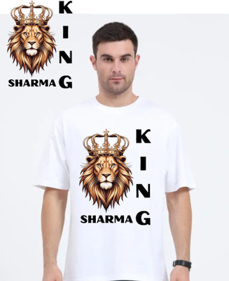 radhu fashions Printed Men Round Neck White T-Shirt