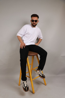 JP Creation Solid Men Round Neck White T-Shirt