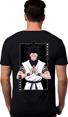 ROXXCARD Graphic Print Men Round Neck Black T-Shirt