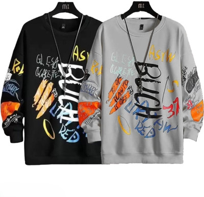 cnw Graphic Print, Typography Men Round Neck Multicolor T-Shirt