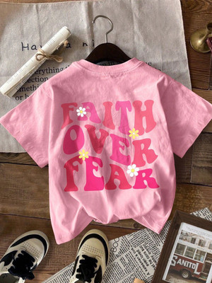 TRENDY TEES Graphic Print Women Round Neck Pink T-Shirt