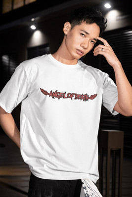 BLAKENTO Printed Men Round Neck White T-Shirt