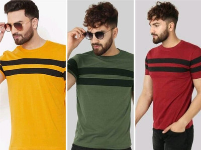 TEE TREE Printed Men Round Neck Multicolor T-Shirt