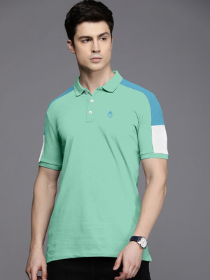 SRK EXIM Colorblock Men Polo Neck Grey T-Shirt