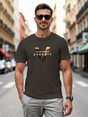 METRONAUT Printed Men Round Neck Dark Green T-Shirt