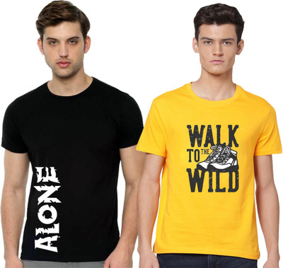 GLOBAL NOMAD Graphic Print Men Round Neck Multicolor T-Shirt