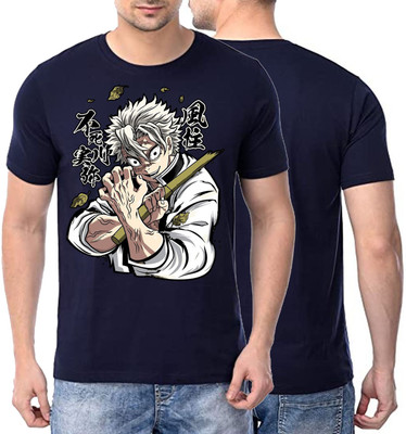 Inferno Graphic Print Men Round Neck Black T-Shirt
