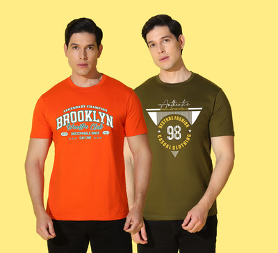 WOOSTRO Graphic Print Men Round Neck Multicolor T-Shirt