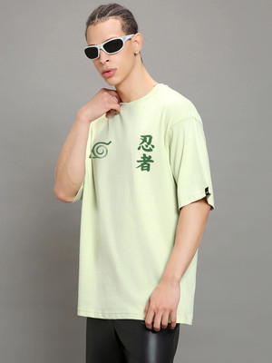 BEWAKOOF Graphic Print Men Round Neck Green T-Shirt