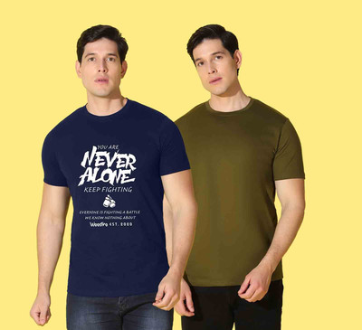 WOOSTRO Typography Men Round Neck Multicolor T-Shirt