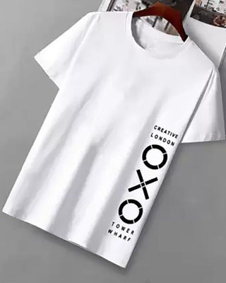 GPGARMENTSS Printed Men Round Neck Blue T-Shirt