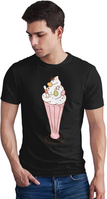 Seek Buy Love Printed Men Round Neck Black T-Shirt